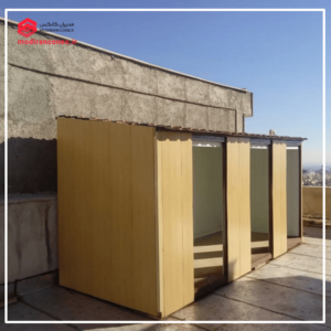 نمونه کانکس انباری پشت بام ساندویچ پانل دکوراتیو