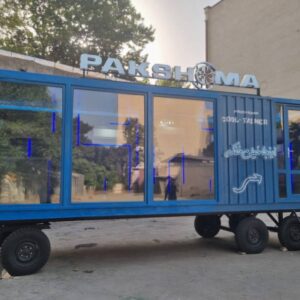 نمونه کانتینر فروشگاهی چرخ دار